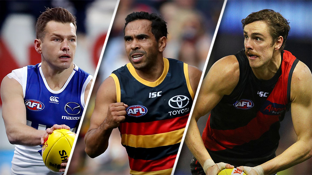Trade-Table-080919.jpg Roo Shaun Higgins, Crow Eddie Betts and Bomber Joe Daniher could all be in new colours in 2020. All pictures: AFL Photos - AFL,Tag-Trade,Trade,Contracts